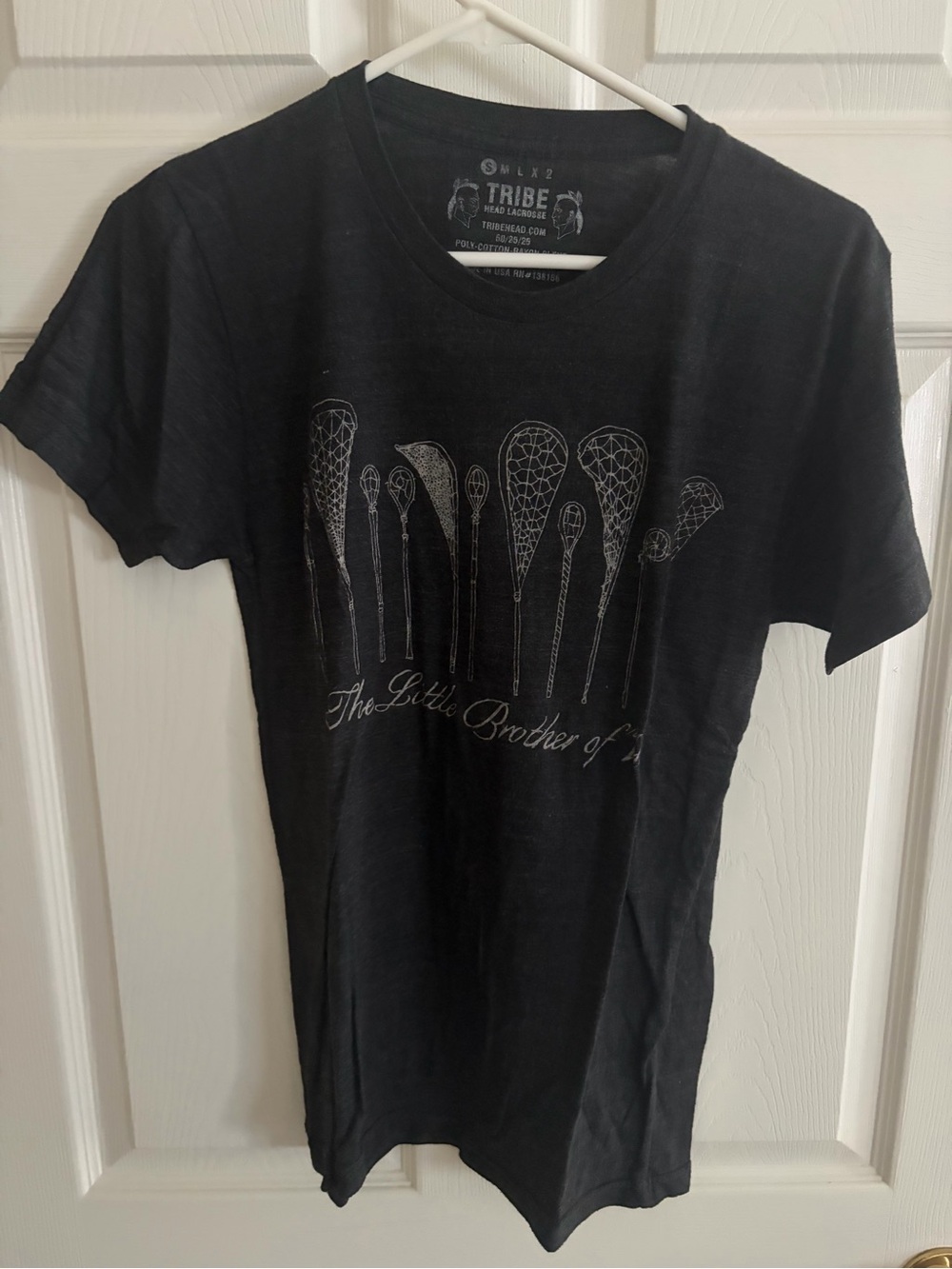 Black Mens Lacrosse Graphic Tee